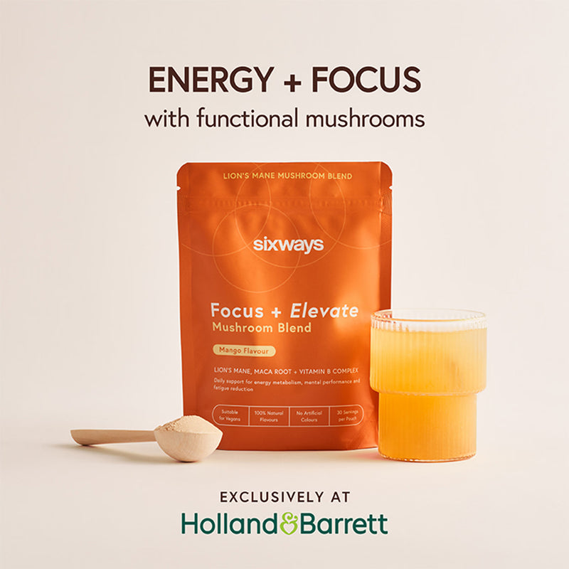 Lion's Mane and Maca Root Mushroom Blend Powder Mango Flavour 150g