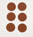 Harrods logo leather coasters set of 4, UK version