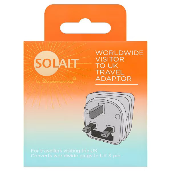 Solait Travel Adaptor Visitor to UK (British brand)