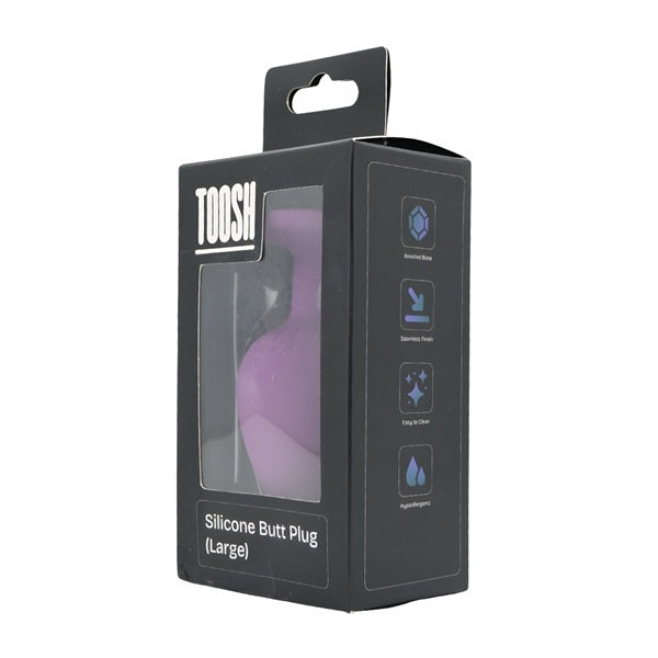 Loving Joy purple silicone butt plug large, imported from the UK