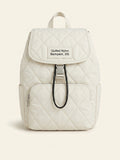 Burberry woven drawstring backpack with check details - British product