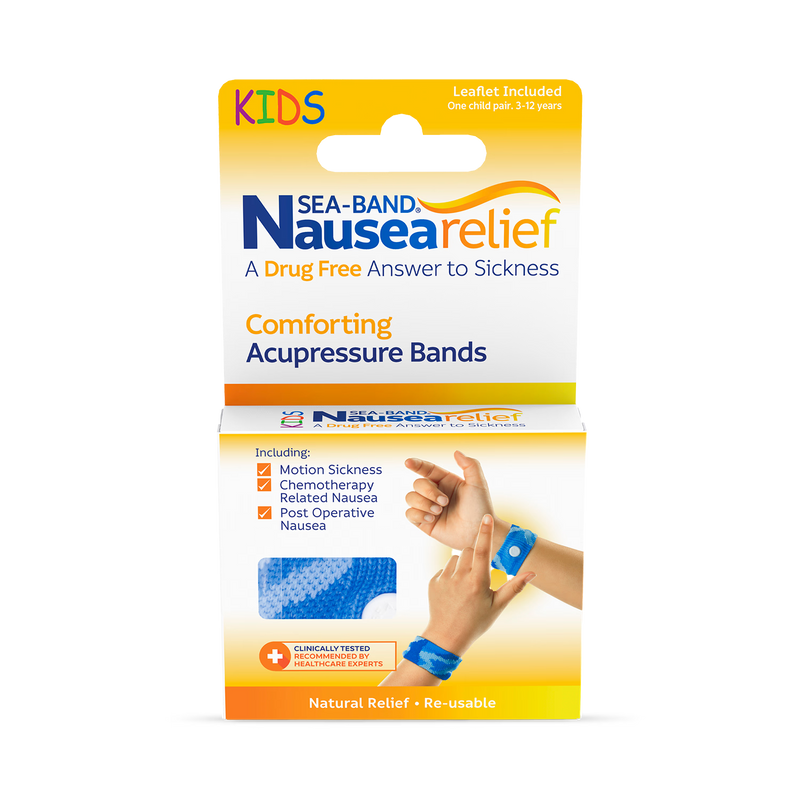 Sea-Band acupressure wristband child blue, imported from the UK