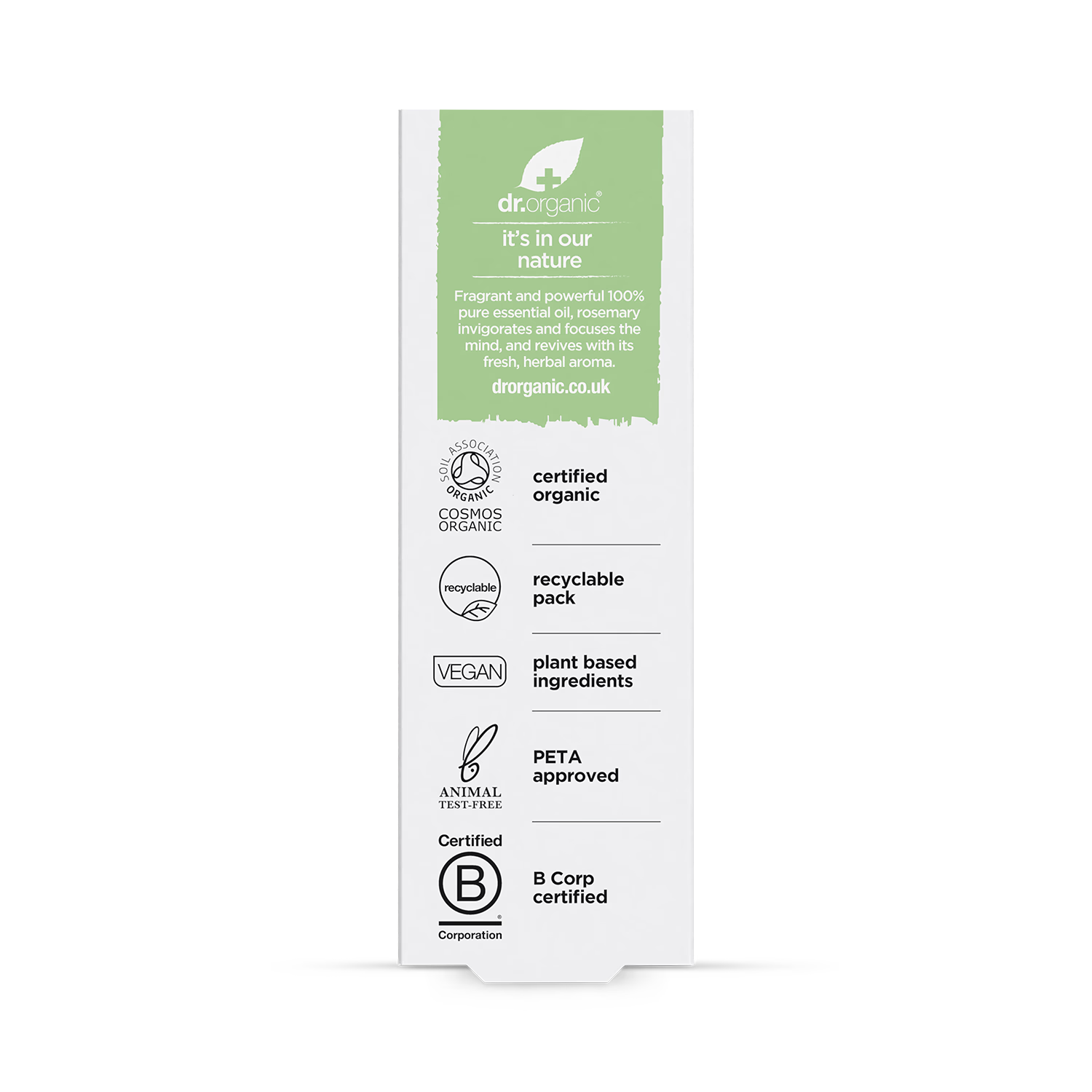 Dr Organic Rosemary Essential Oil 10ml - British product