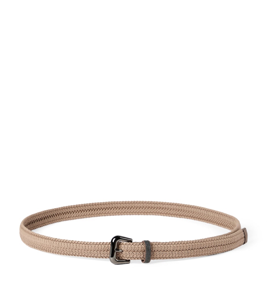 Brunello Cucinelli stretch-cotton braided belt - British product