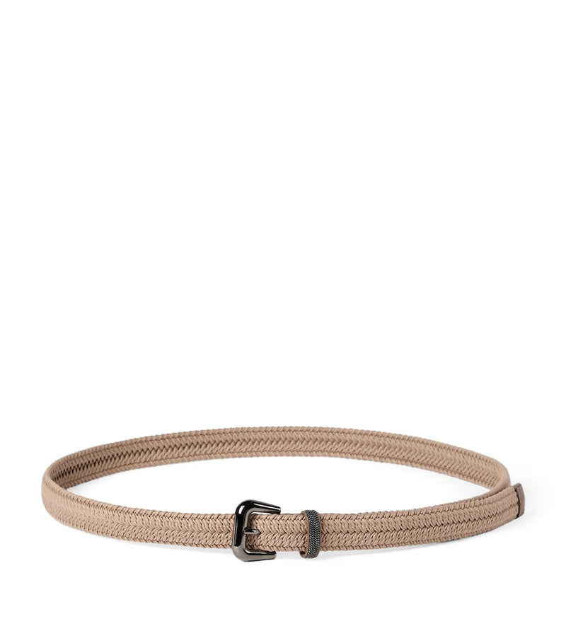 Brunello Cucinelli stretch-cotton braided belt - British product