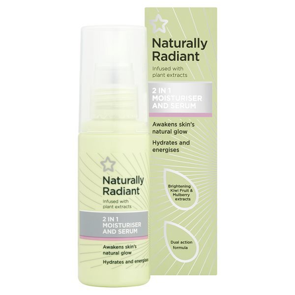 Superdrug Naturally Radiant 2 in 1 Moisturiser & Serum 50ml GOODS Superdrug   