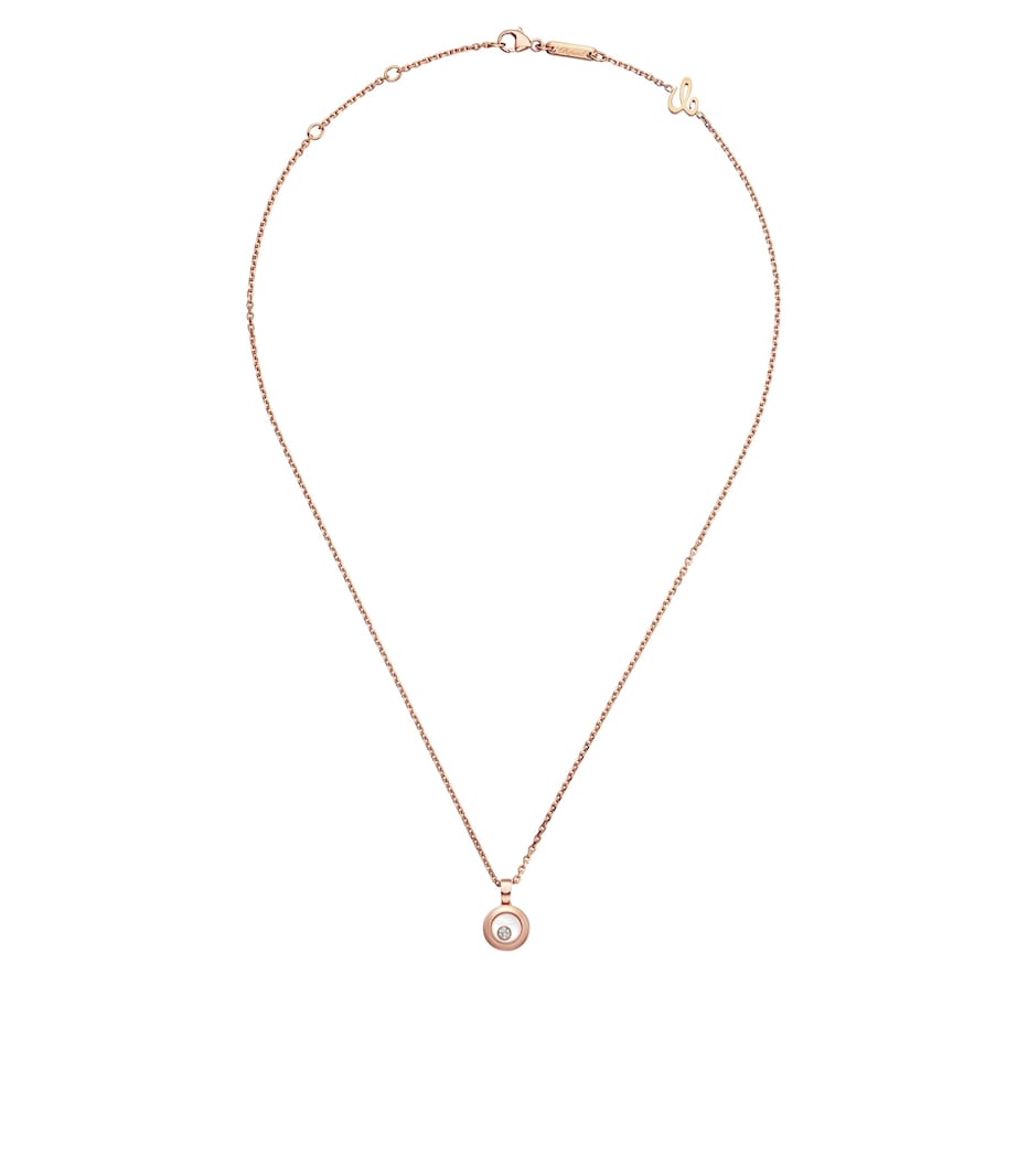 Chopard Happy Diamonds rose gold pendant with diamonds (British brand)