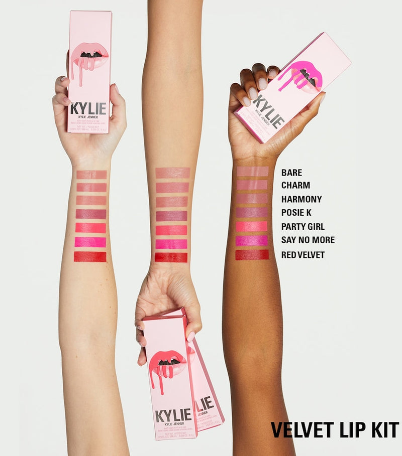 Kylie Cosmetics Velvet Lip Kit with liquid lipstick and liner, UK version