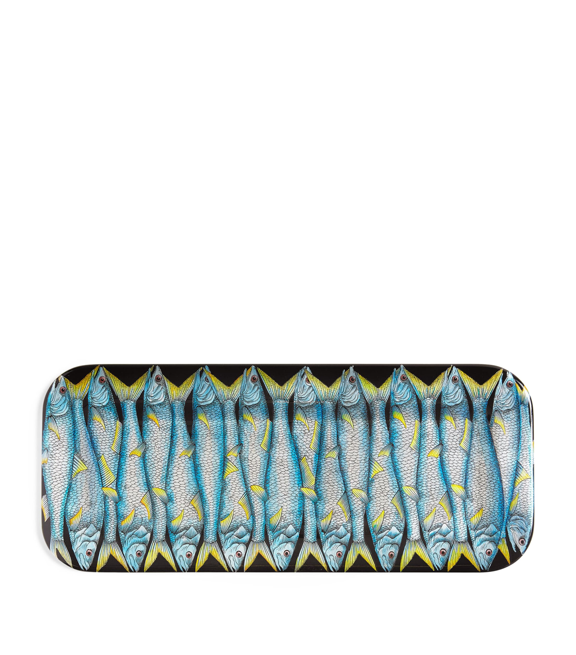 Fornasetti sardine print decorative tray 60cm - British product