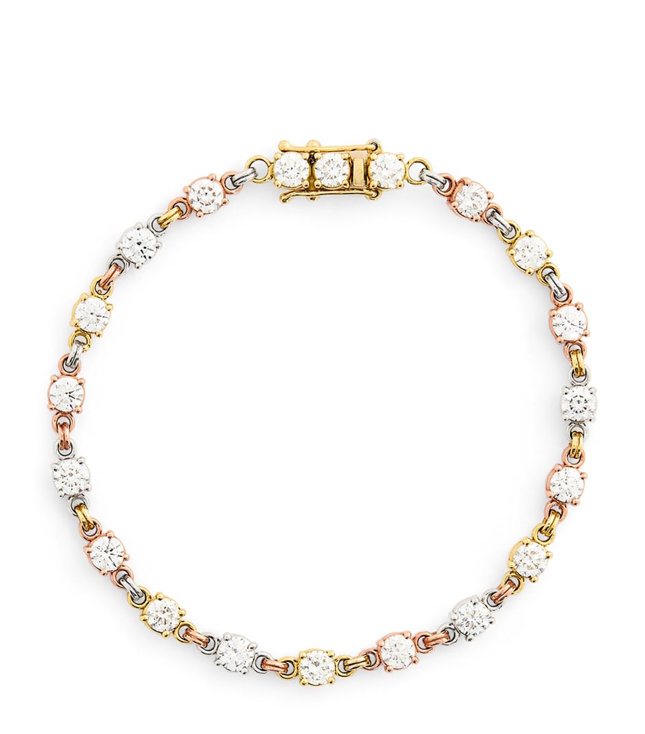 Spinelli Kilcollin Aysa bracelet mixed gold diamonds (British brand)