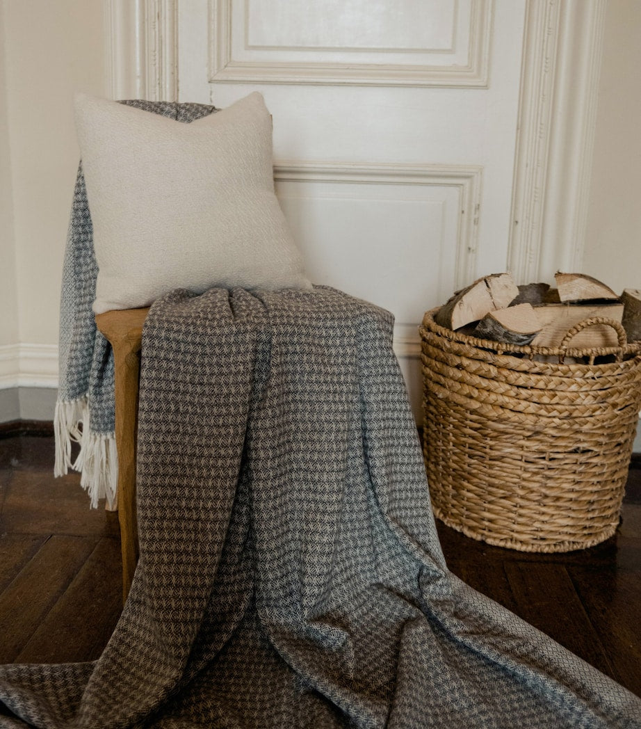 Araminta Campbell Alpaca-Blend Fern Cushion 45cm x 45cm - British product
