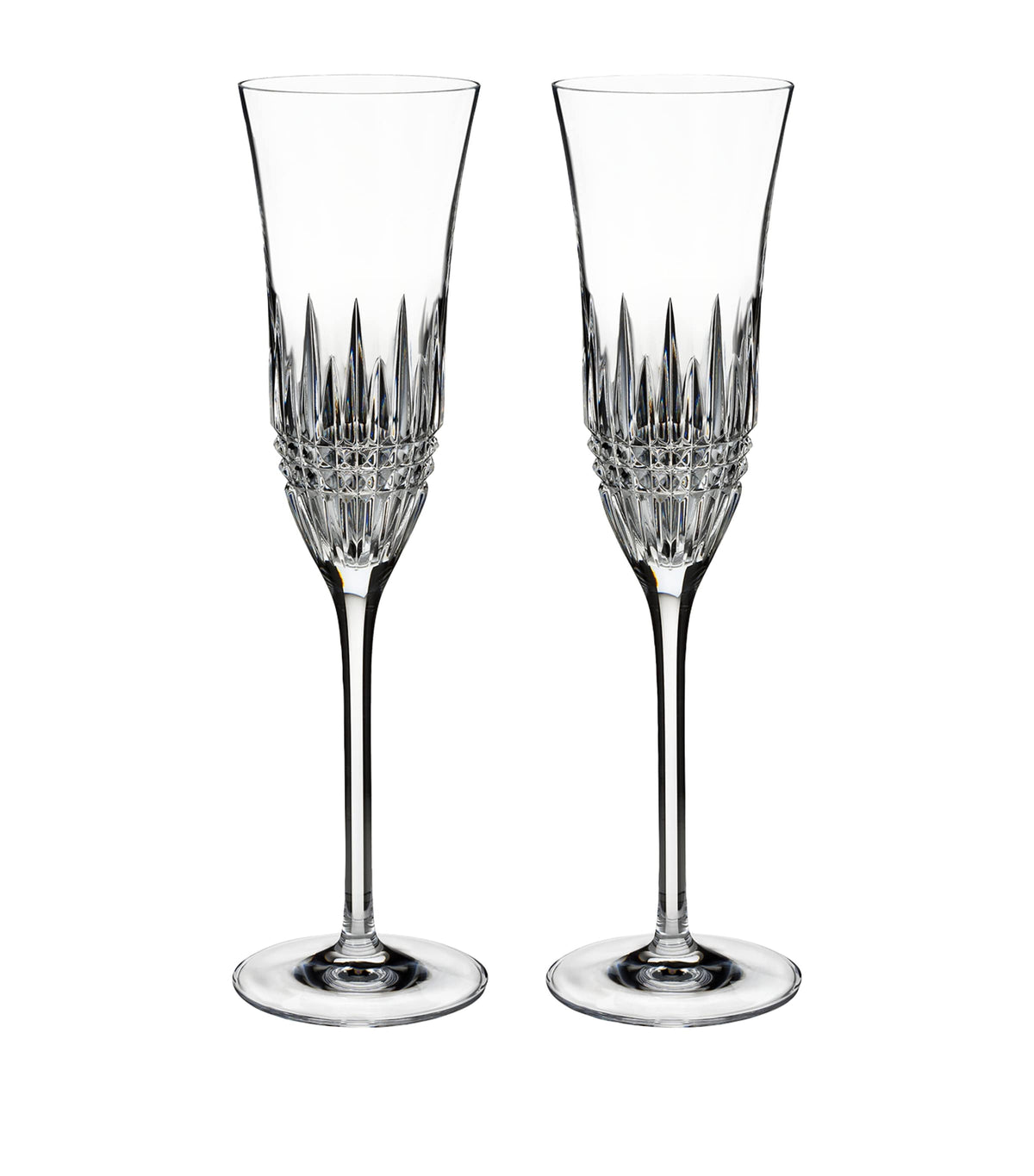 Waterford Lismore Diamond Essence champagne flutes set of two 220ml (British brand)