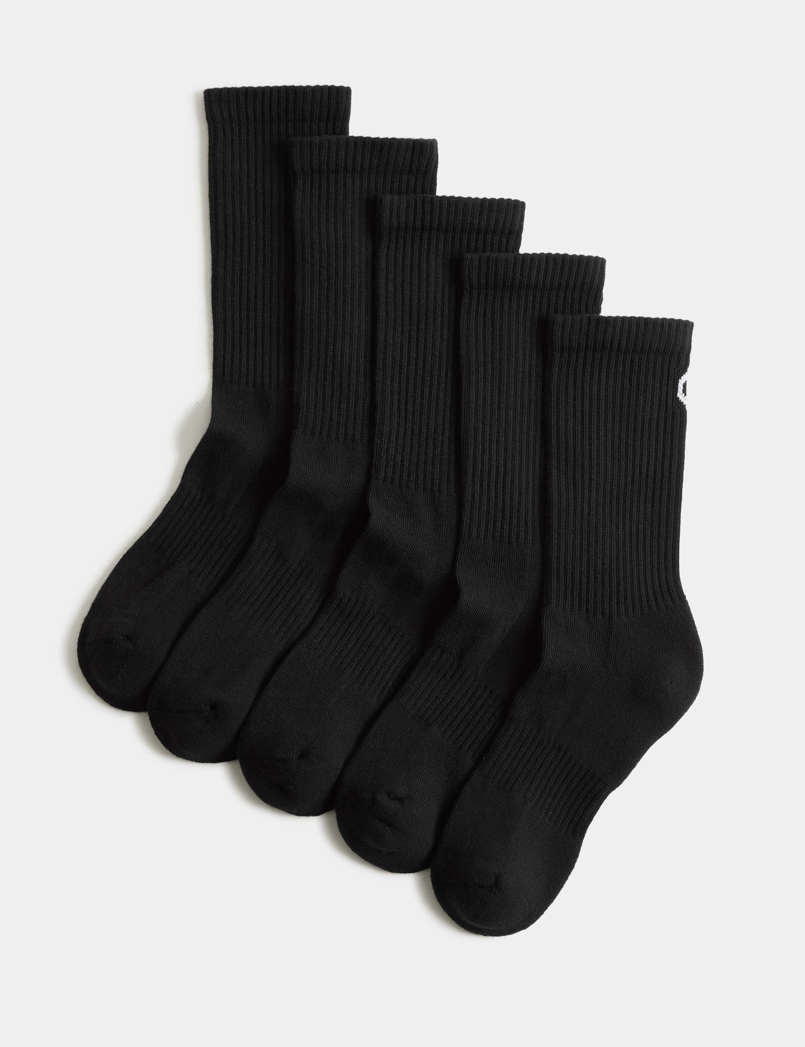 Goodmove cotton rich cushioned crew socks 5-pack, imported from the UK