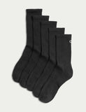Goodmove cotton rich cushioned crew socks 5-pack, imported from the UK
