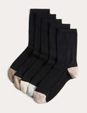 M&S Super Soft colour block ankle high socks 5-pack - British product
