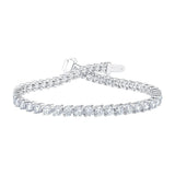 6.00ctw Round Brilliant Cut Diamond Tennis Bracelet, 18ct White Gold