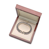 6-7mm Cultured Freshwater Grey Pearl Bracelet, 18ct White Gold