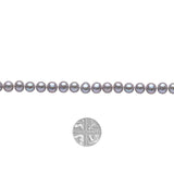 6-7mm Cultured Freshwater Grey Pearl Necklace, 18ct White Gold