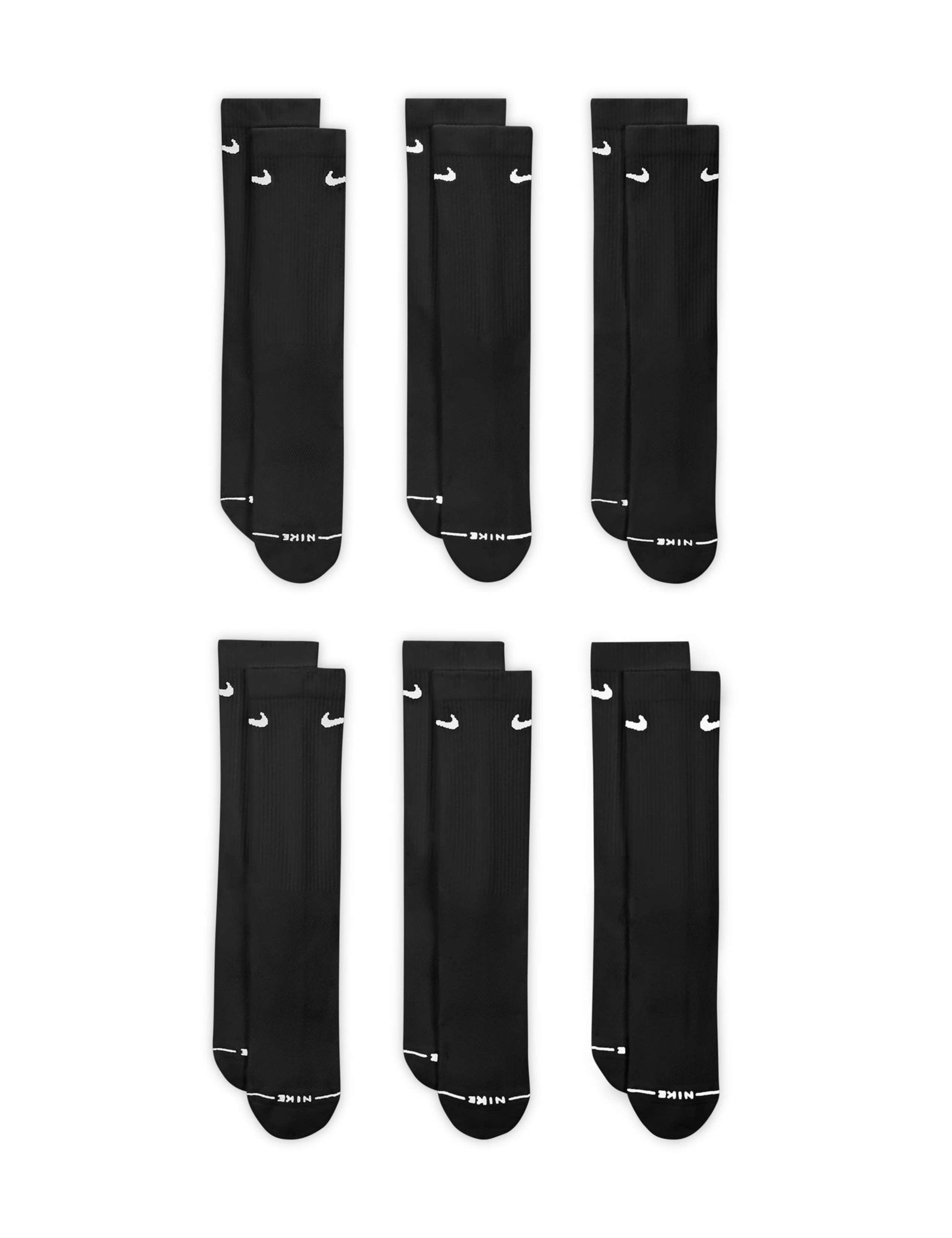Nike everyday elevated crew socks 6-pack, UK version