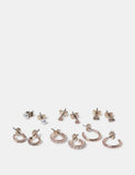 M&S gold tone hoop and pearl stud earring set 6 pack, UK version