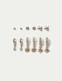 6 Pack Star and Pearl Effect Earrings, imported from the UK