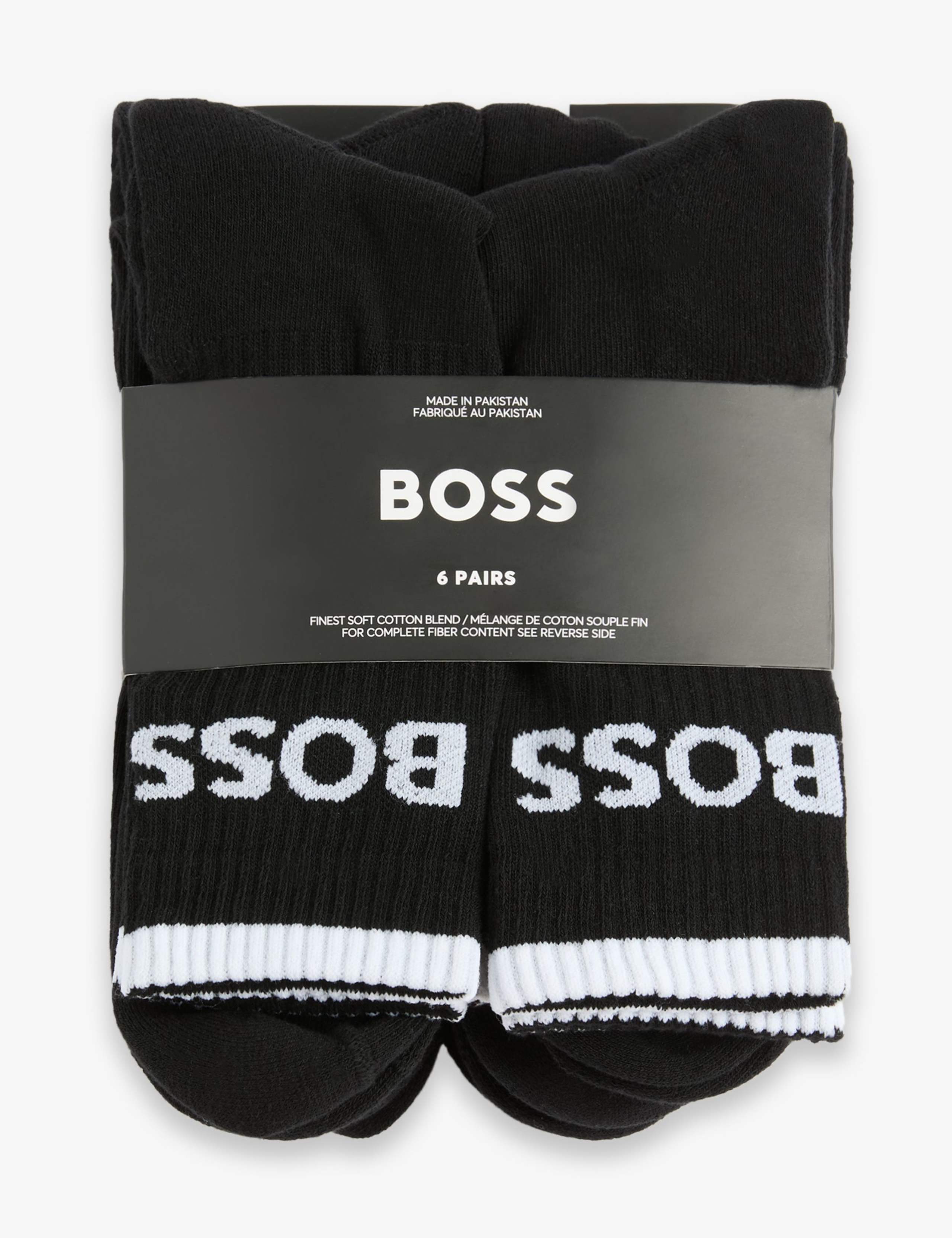 BOSS 6 pack striped ankle socks, imported from the UK