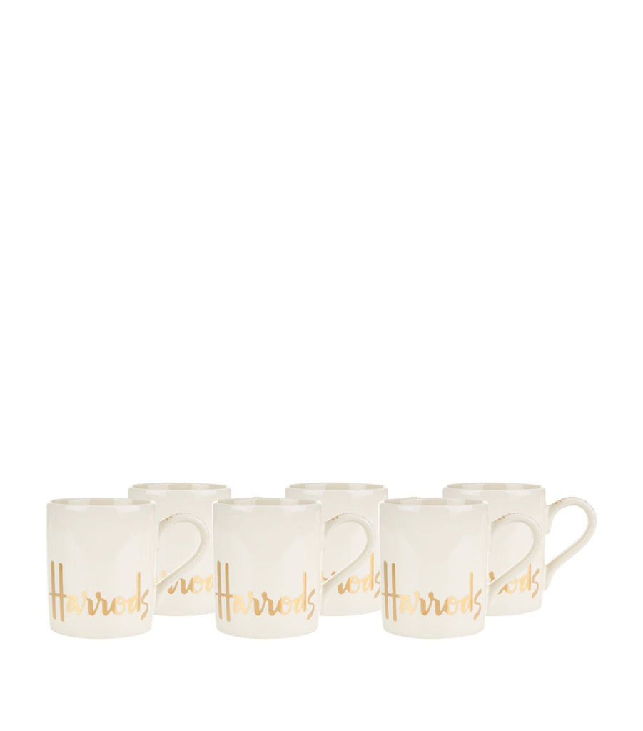 6 CREAM LOGO MUGS