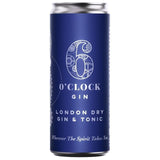 6 O'clock Gin London Dry Gin & Tonic   250ml