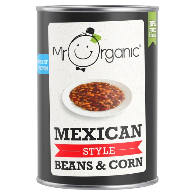 Mr Organic Mexican Style Beans & Corn   400g