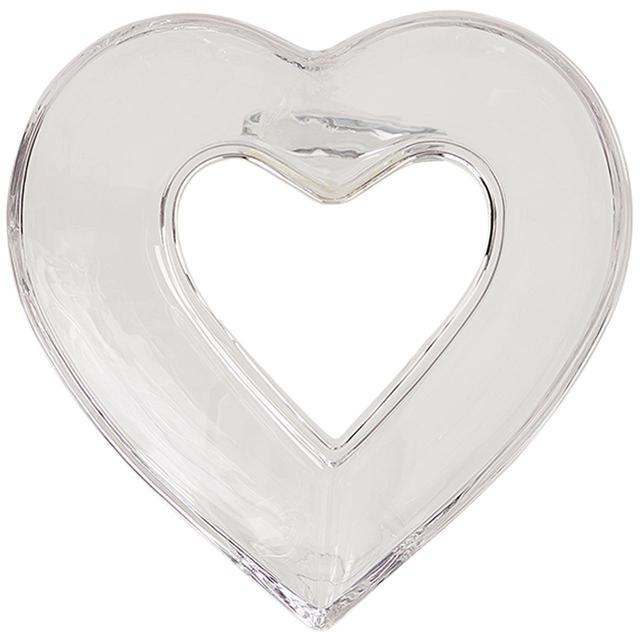 M&S Collection Small Glass Heart Serving Bowl One Size Clear GOODS M&S   