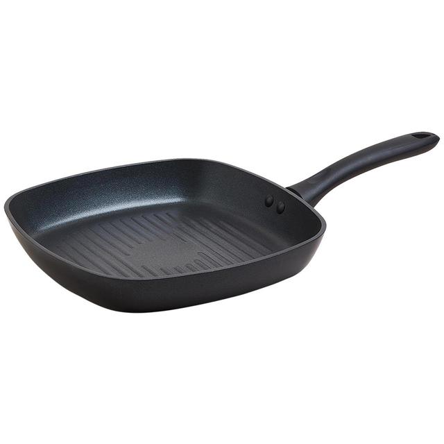 M&S Collection Black Aluminium 26cm Non-Stick Griddle Pan Black