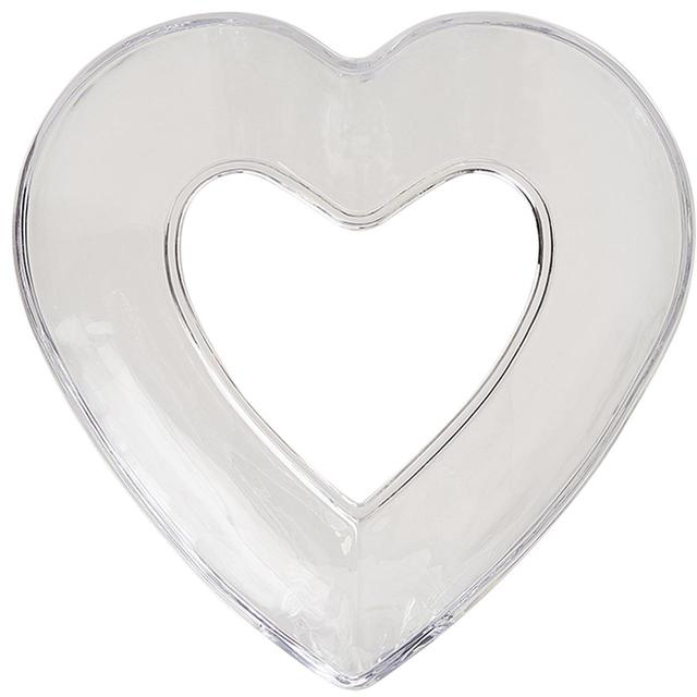 M&S Collection Medium Glass Heart Serving Bowl Clear GOODS M&S   