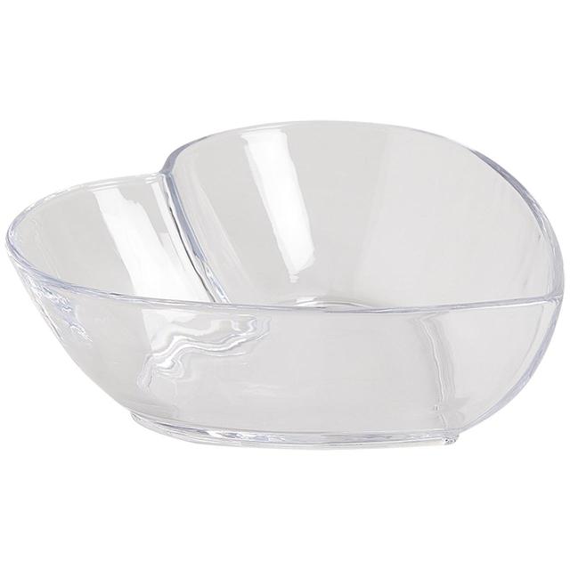 M&S Collection Medium Glass Heart Serving Bowl Clear GOODS M&S   