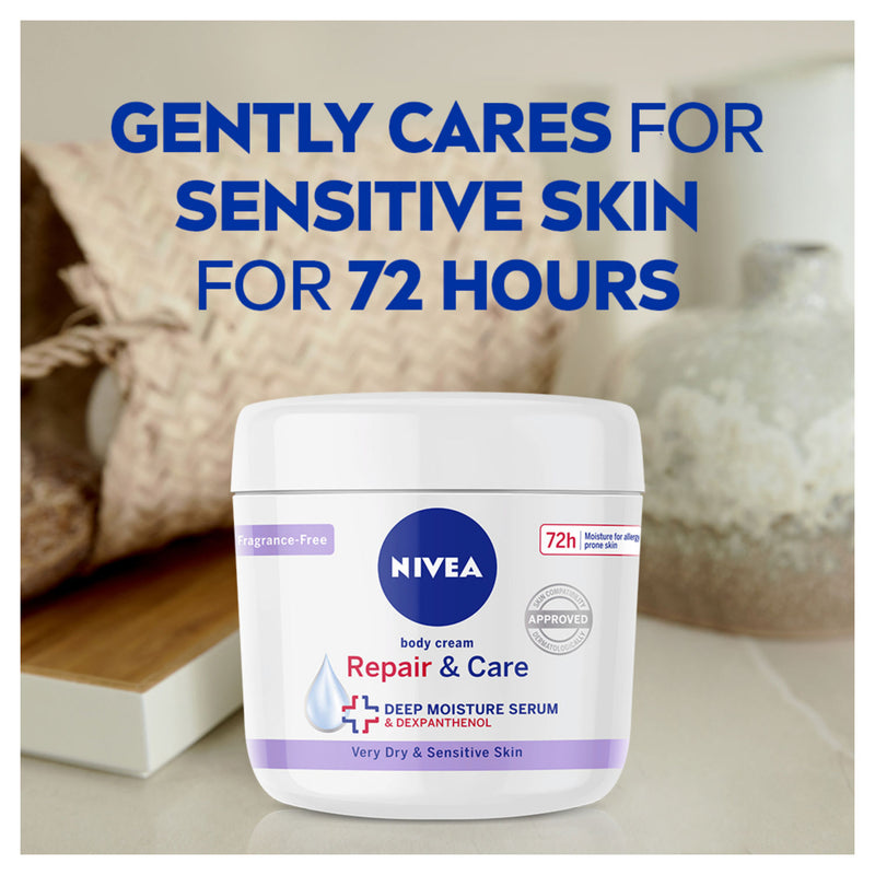 Nivea body lotion fragrance free 400ml, imported from the UK