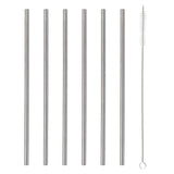 Viners Barware Long Steel Drinking Straws   6 per pack GOODS M&S   