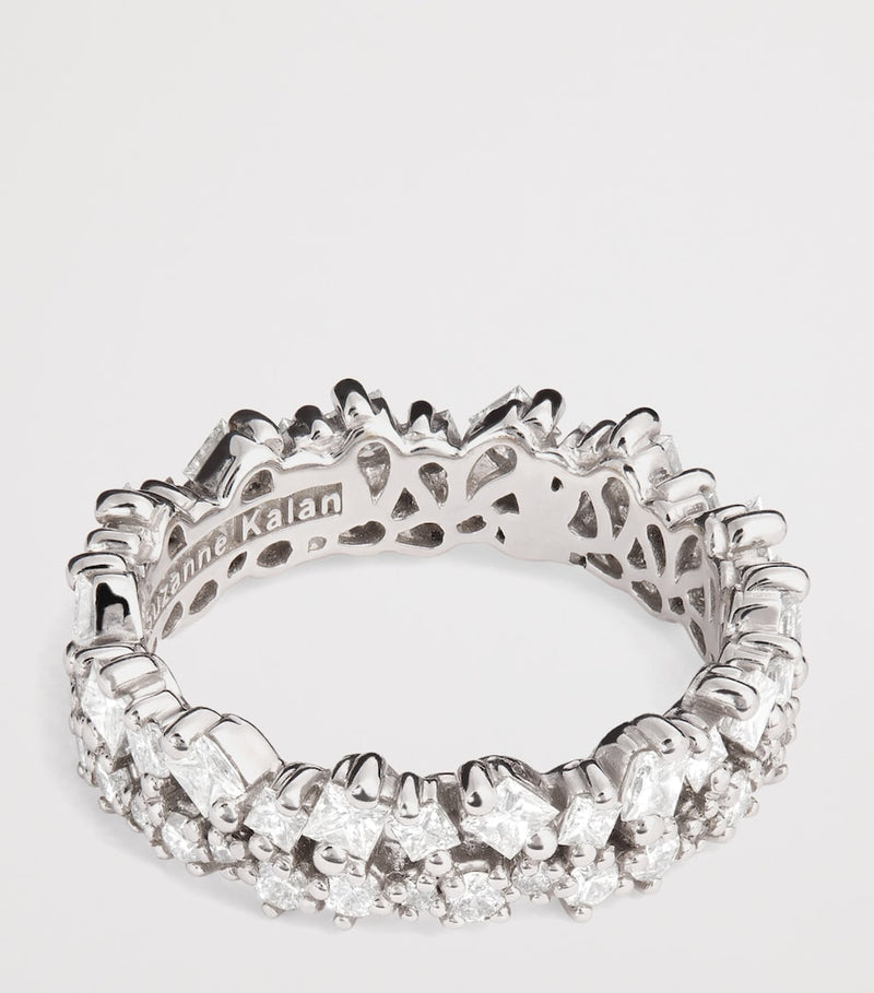Suzanne Kalan princess eternity ring white gold diamonds (British brand)