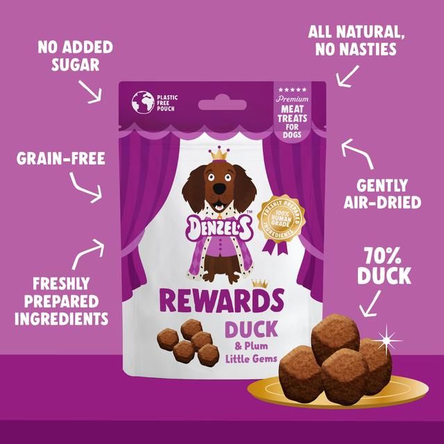 Denzel's Meaty Rewards Duck & Plum Little Gems Dog Treats   70g GOODS M&S   