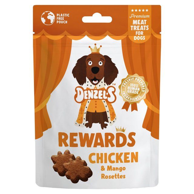 Denzel's Meaty Rewards Chicken & Mango Rosettes Dog Treats   70g GOODS M&S   