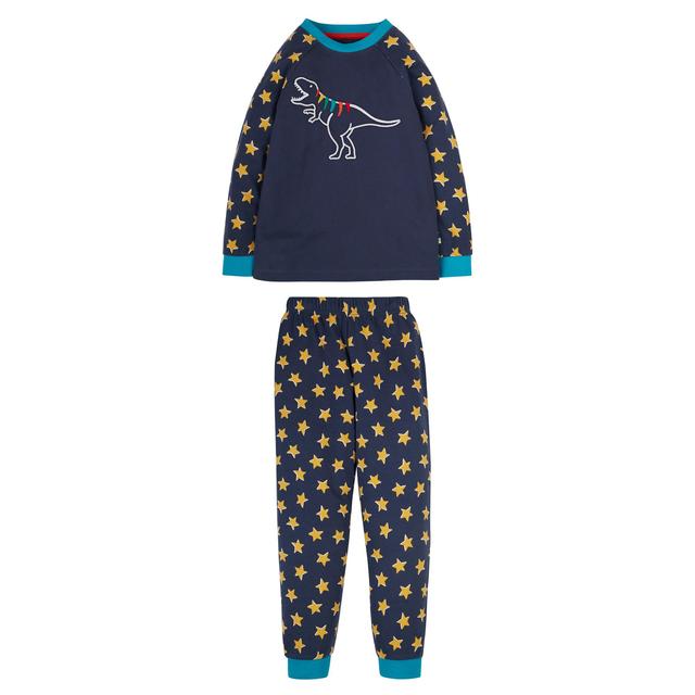 Frugi Jamie Jim Jams Indigo Stars/Dino 2-3 years GOODS M&S   