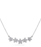 Graff white gold diamond Wild Flower necklace, imported from the UK