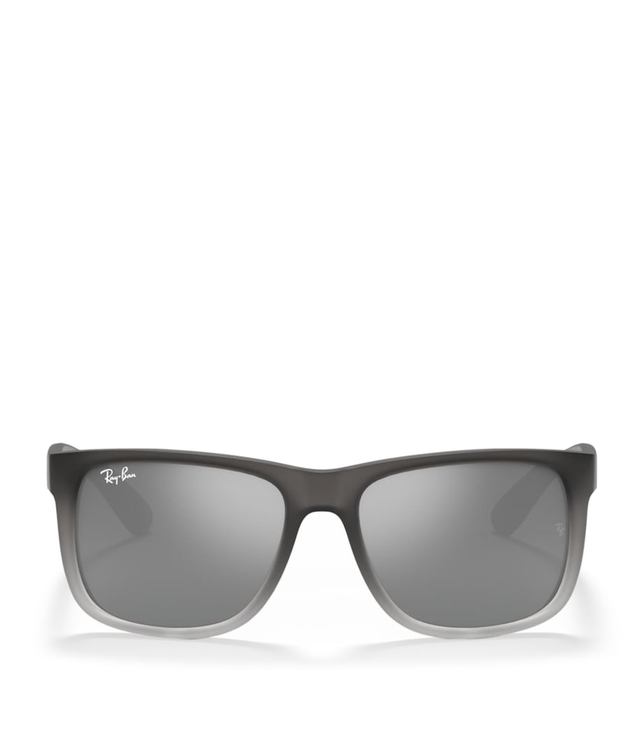 Ray-Ban Justin klassische quadratische Sonnenbrille mit verspiegelten Gläsern, britische Version