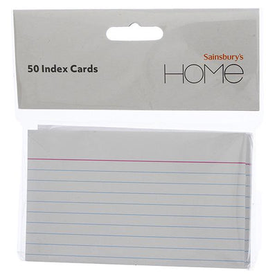 Sainsburys Sainsbury's Home Index Cards Pack of 50- Buy online at McGrocer