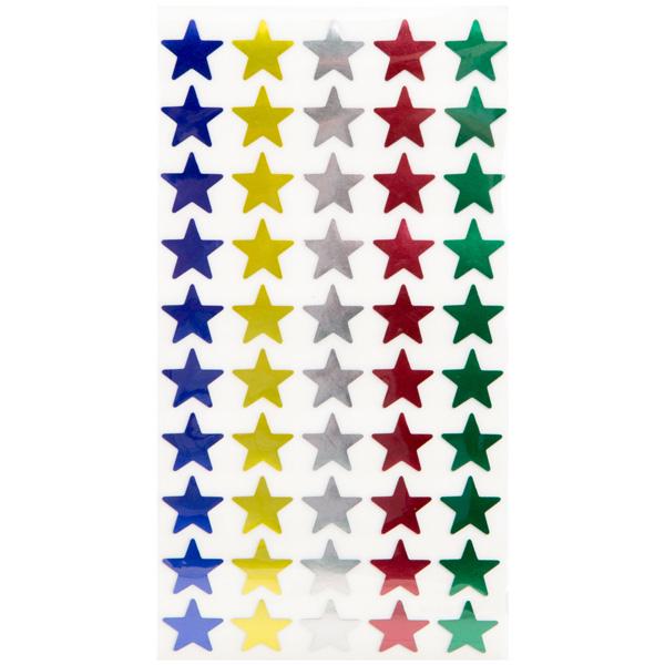 Sainsbury's Home foil stars assorted colours 500pk - British product