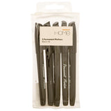 Sainsbury's Home Permanent Markers Black 5 Pack (British brand)