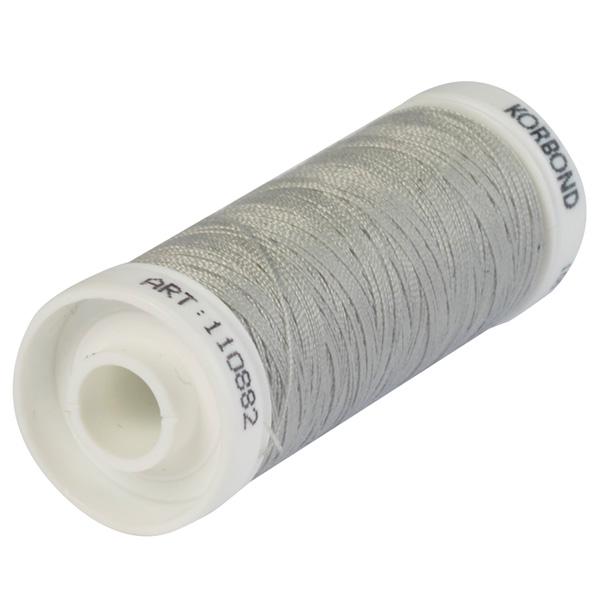Korbond grey polyester thread 100m spool (British brand)