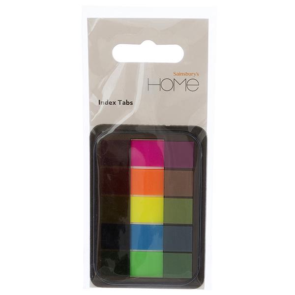 Sainsbury's Home index tabs assorted colours (British brand)