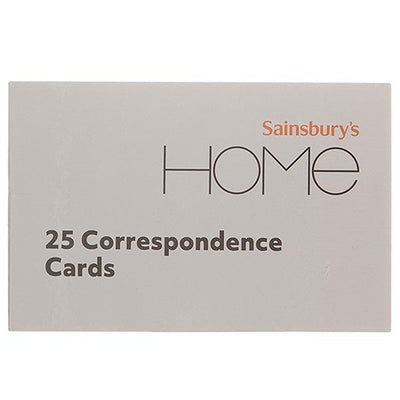 Sainsburys Sainsbury's Home Correspondence Cards 25pk- Buy online at McGrocer