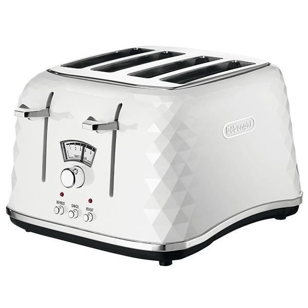 De'longhi Brillante 4 slice toaster white, UK version