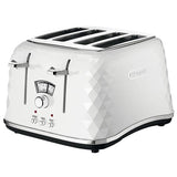 De'longhi Brillante 4 slice toaster white, UK version