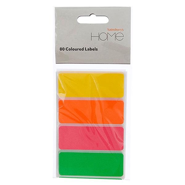 Sainsbury's fluorescent labels pack, UK version